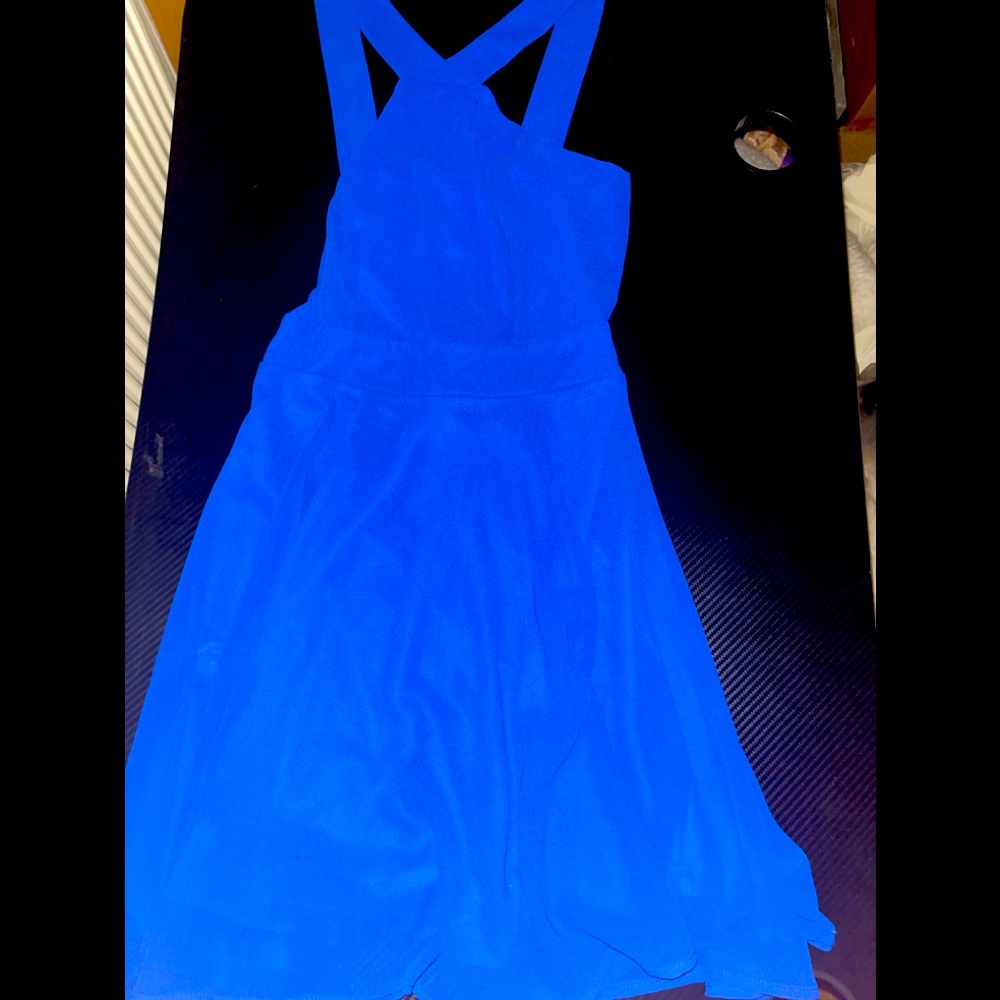 Charlotte Russe Blue Halter Dress Size XS